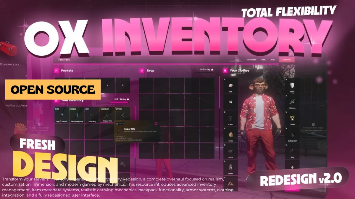 Advanced Inventory Redesign System FiveM